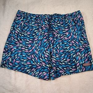 Vineyard Vines Blue and Pink Patterned Athletic Shorts